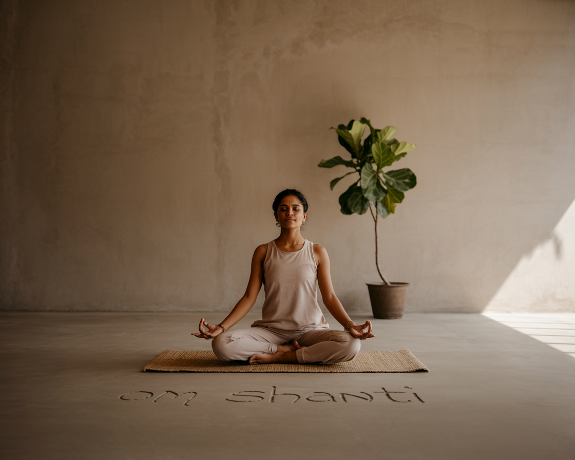 a person doing meditation